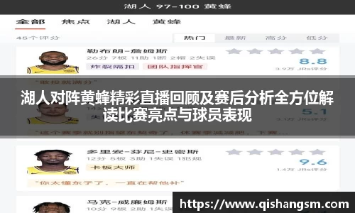 湖人对阵黄蜂精彩直播回顾及赛后分析全方位解读比赛亮点与球员表现